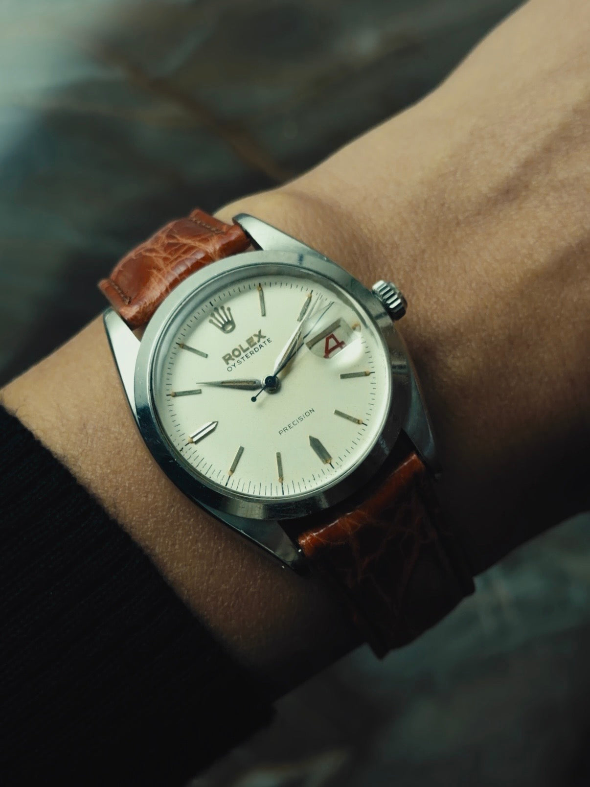 ROLEX Oysterdate Precision Blue Steel 1950s