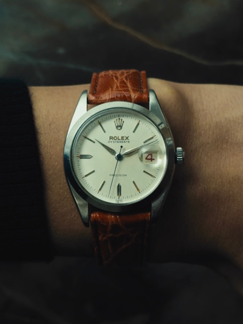 ROLEX Oysterdate Precision Blue Steel 1950s