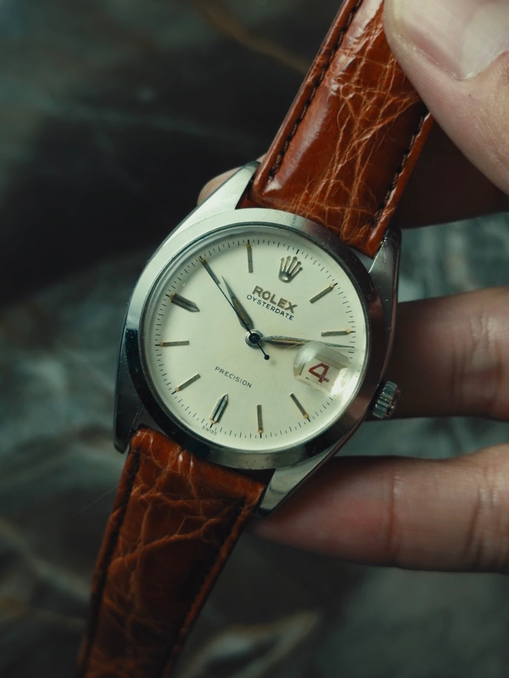 ROLEX Oysterdate Precision Blue Steel 1950s