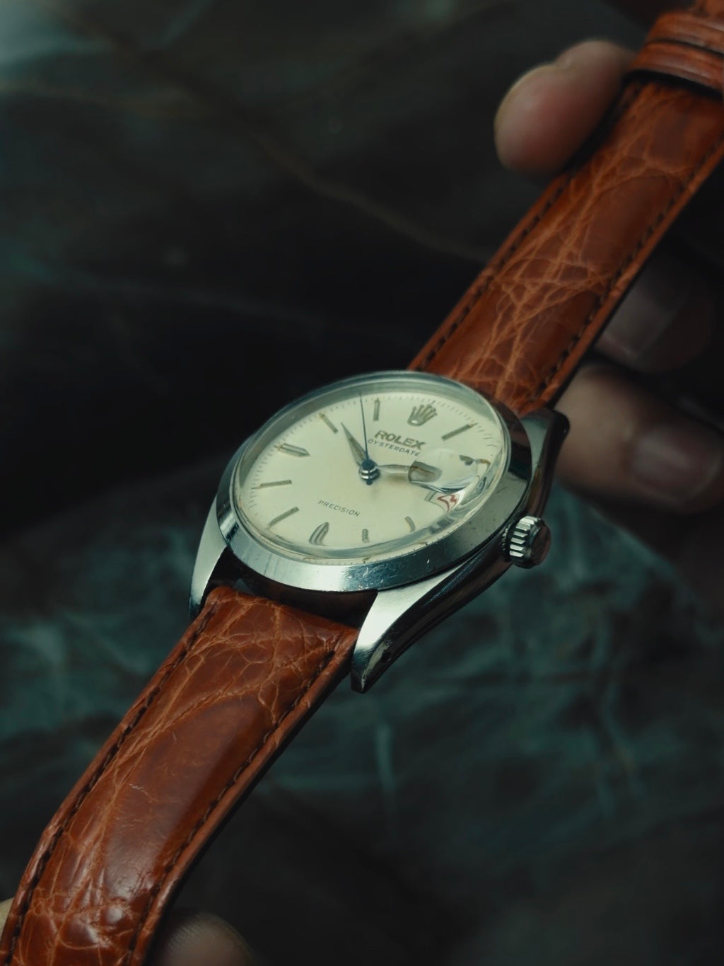 ROLEX Oysterdate Precision Blue Steel 1950s