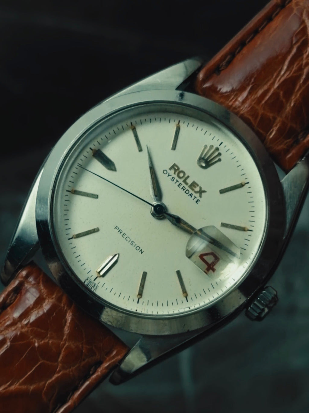 ROLEX Oysterdate Precision Blue Steel 1950s