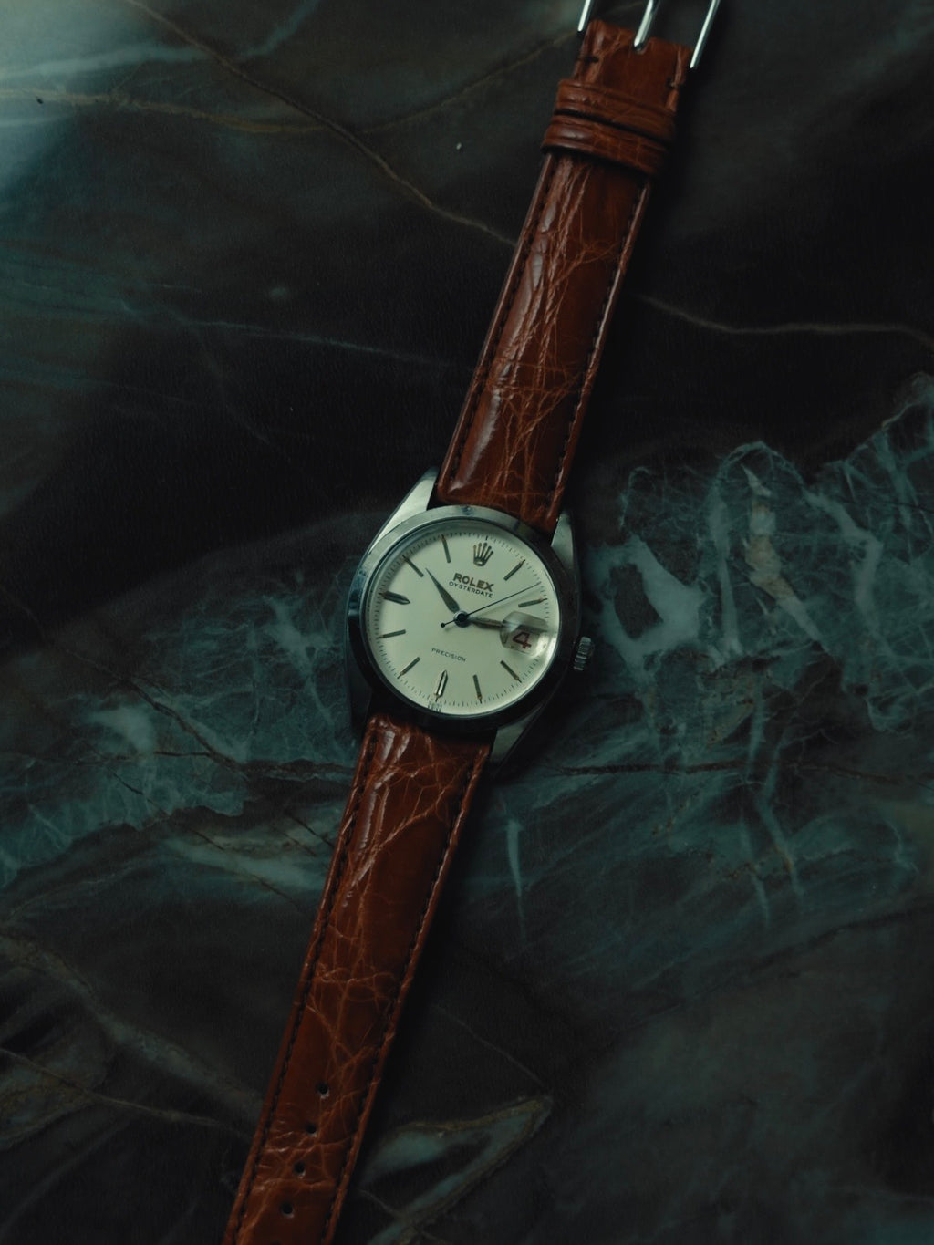 ROLEX Oysterdate Precision Blue Steel 1950s