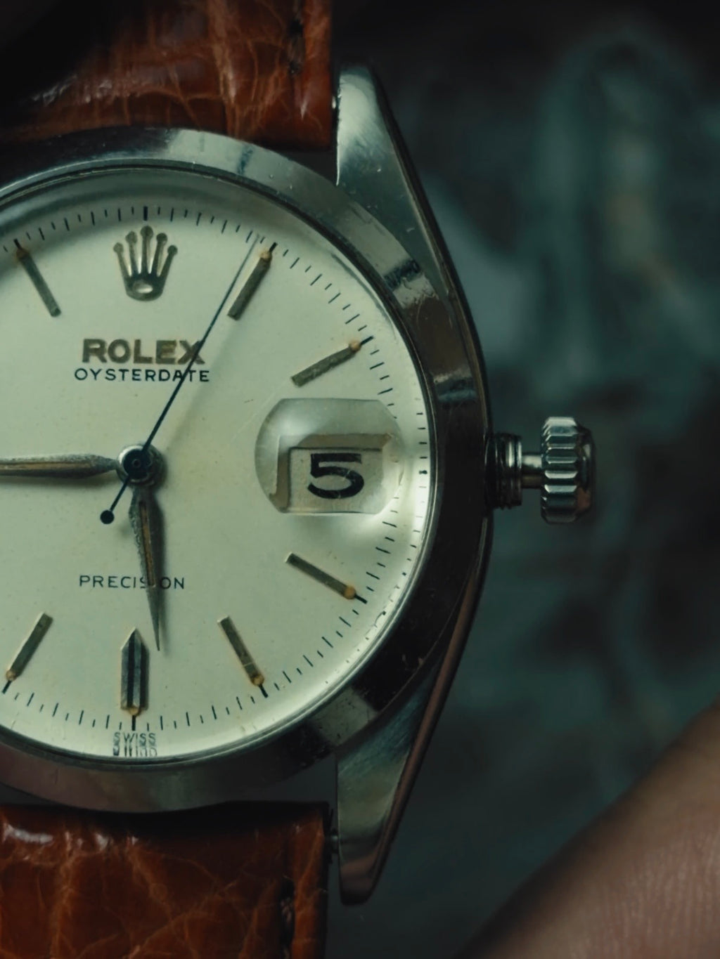 ROLEX Oysterdate Precision Blue Steel 1950s