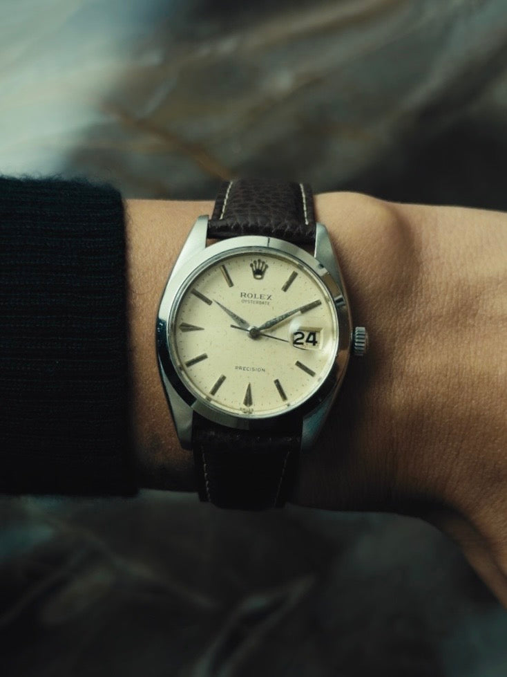 ROLEX Oysterdate Precision White Aging dial 1960s