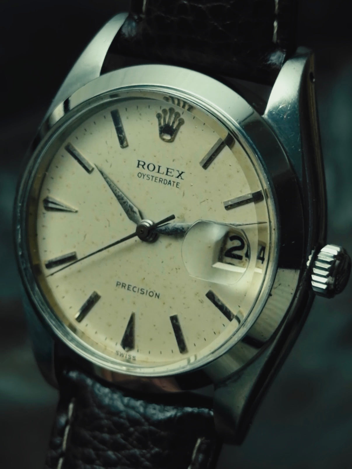 ROLEX Oysterdate Precision White Aging dial 1960s