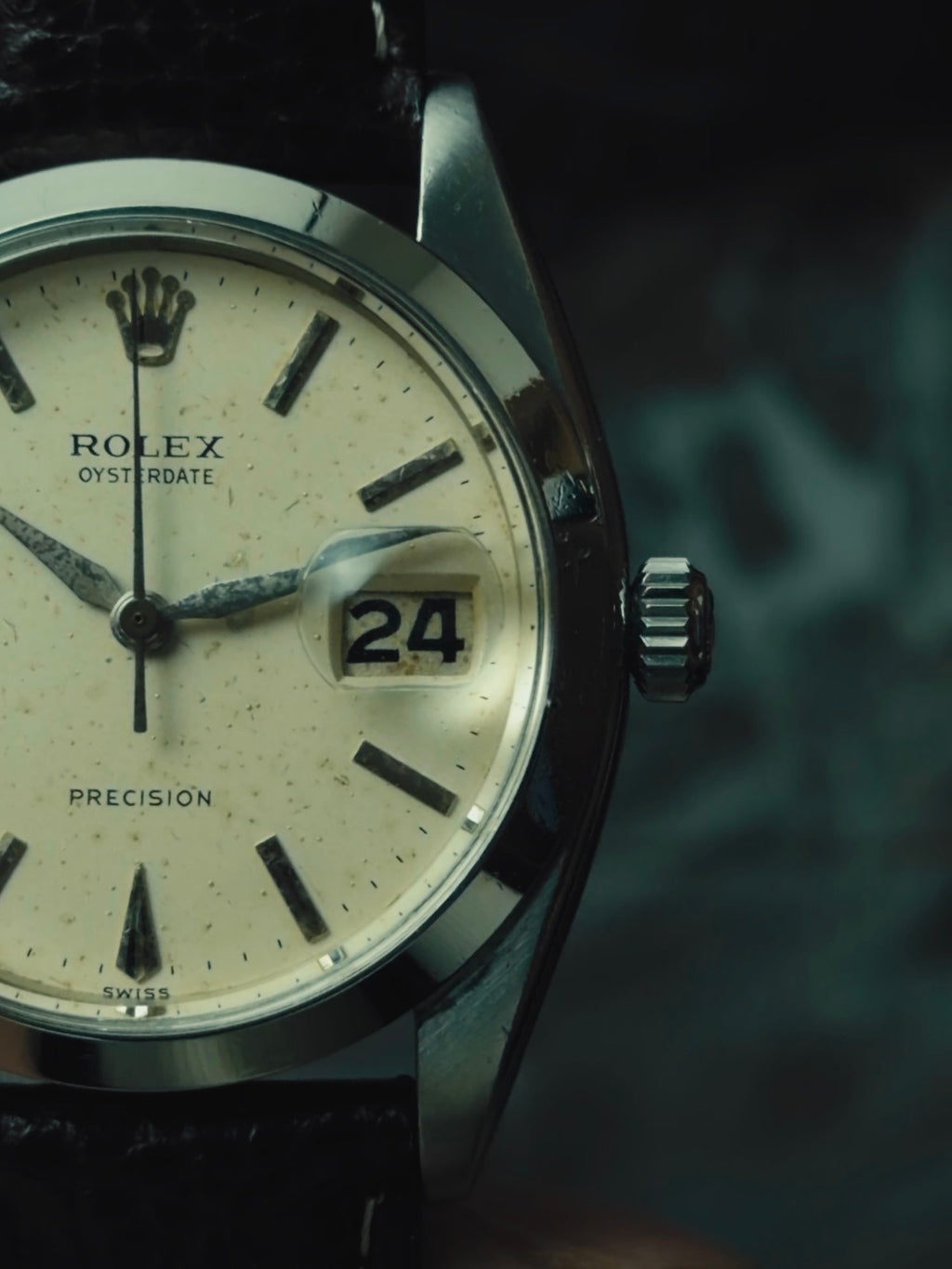 ROLEX Oysterdate Precision White Aging dial 1960s