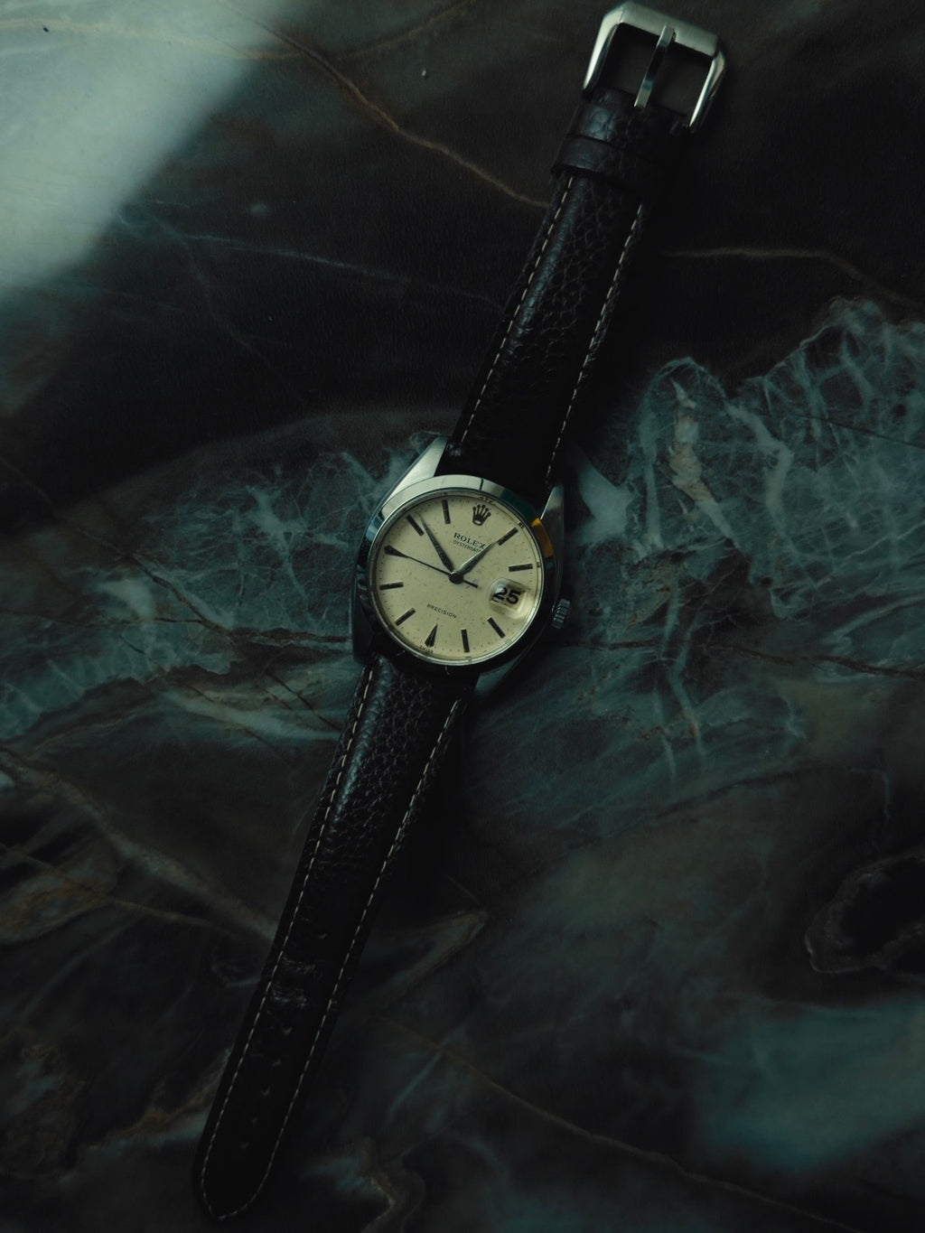 ROLEX Oysterdate Precision White Aging dial 1960s