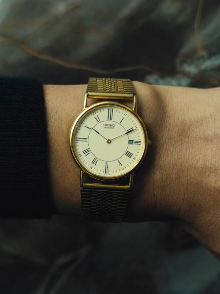 SEIKO Gold Tone Roman Dial 1992s
