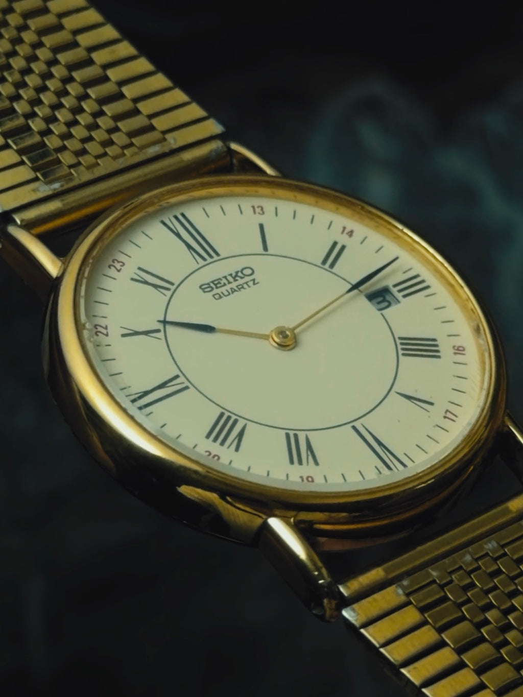 SEIKO Gold Tone Roman Dial 1992s