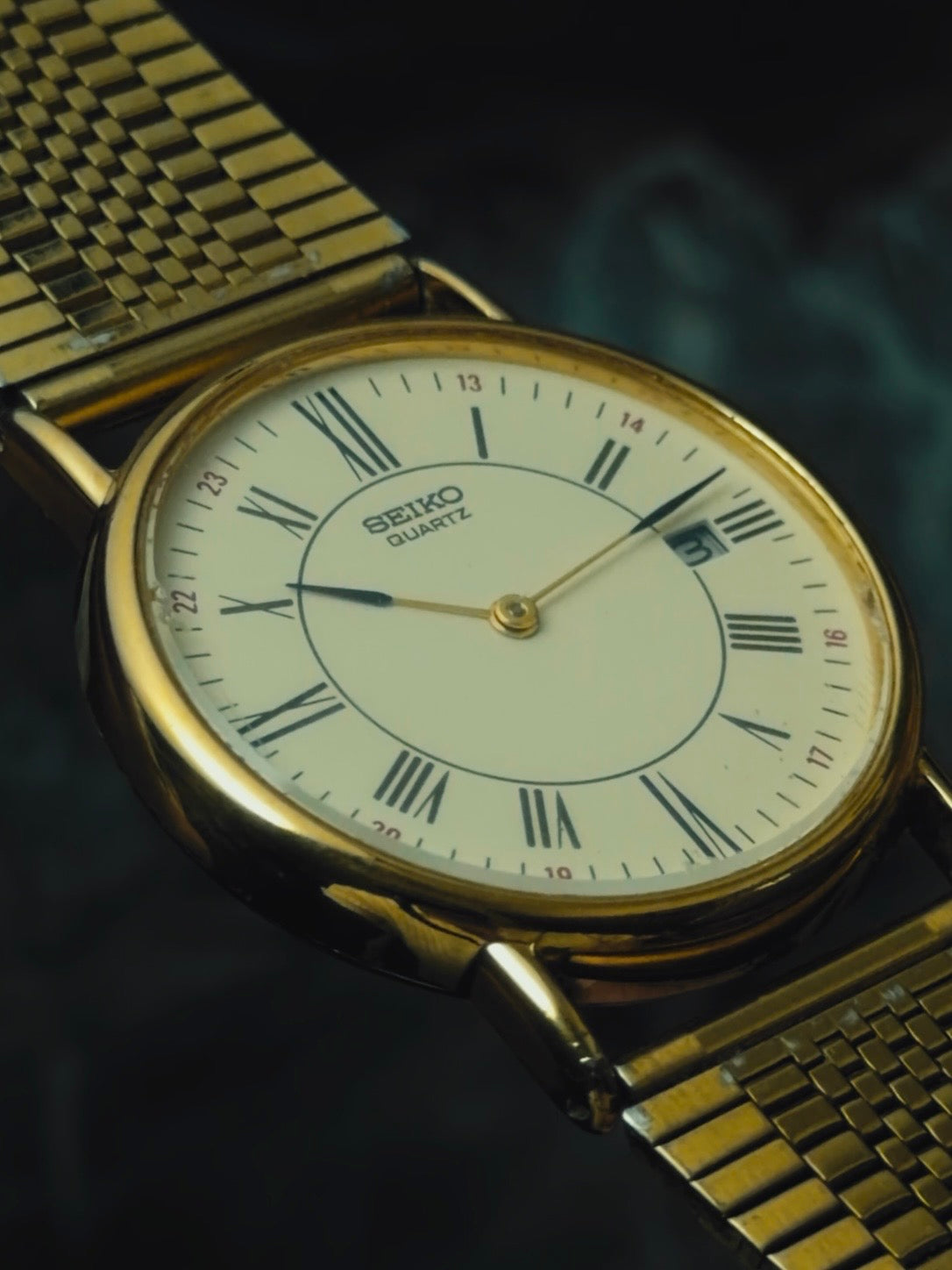 SEIKO Gold Tone Roman Dial 1992s