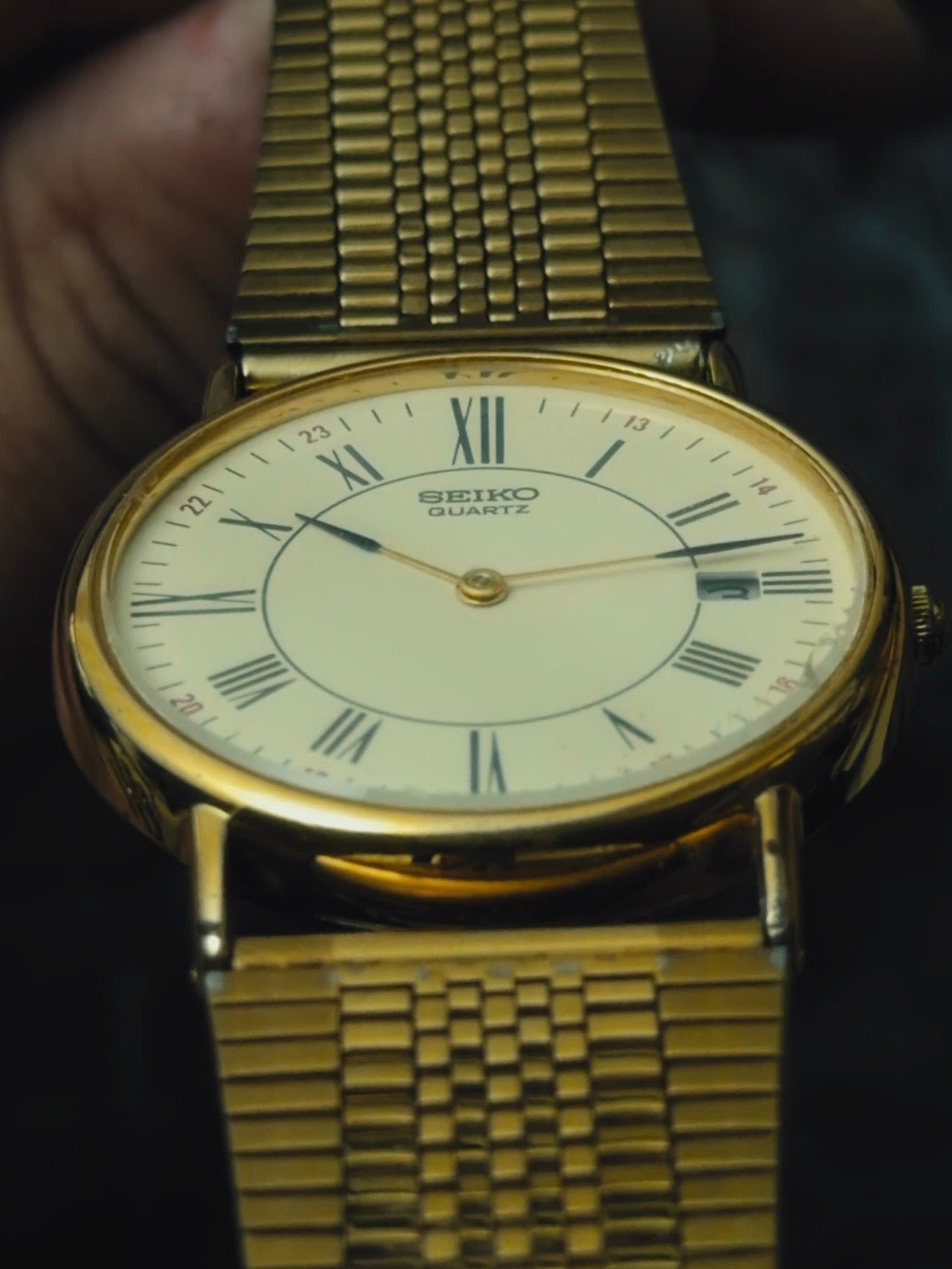 SEIKO Gold Tone Roman Dial 1992s