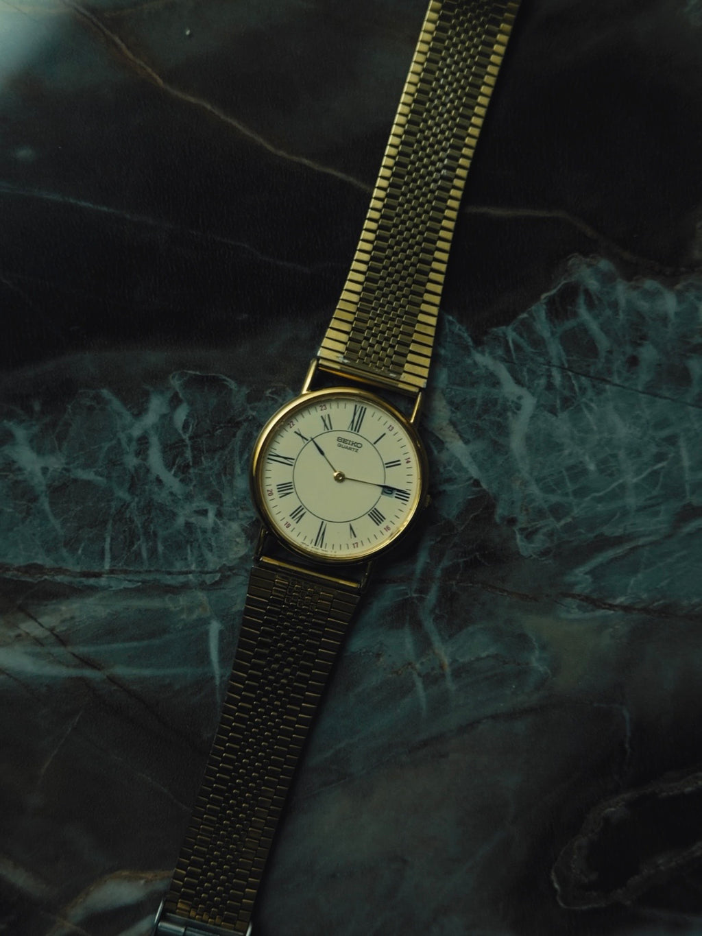 SEIKO Gold Tone Roman Dial 1992s