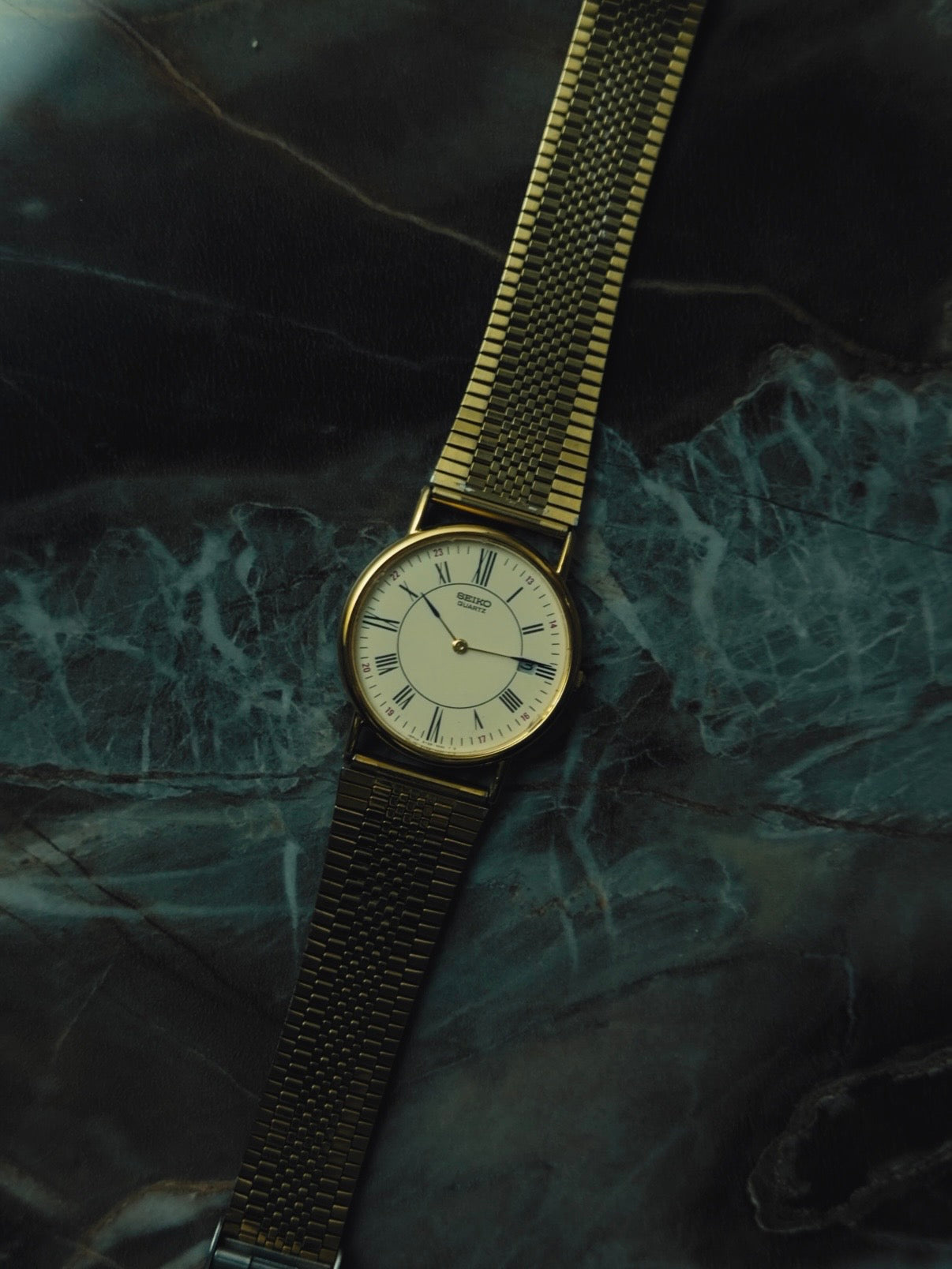SEIKO Gold Tone Roman Dial 1992s