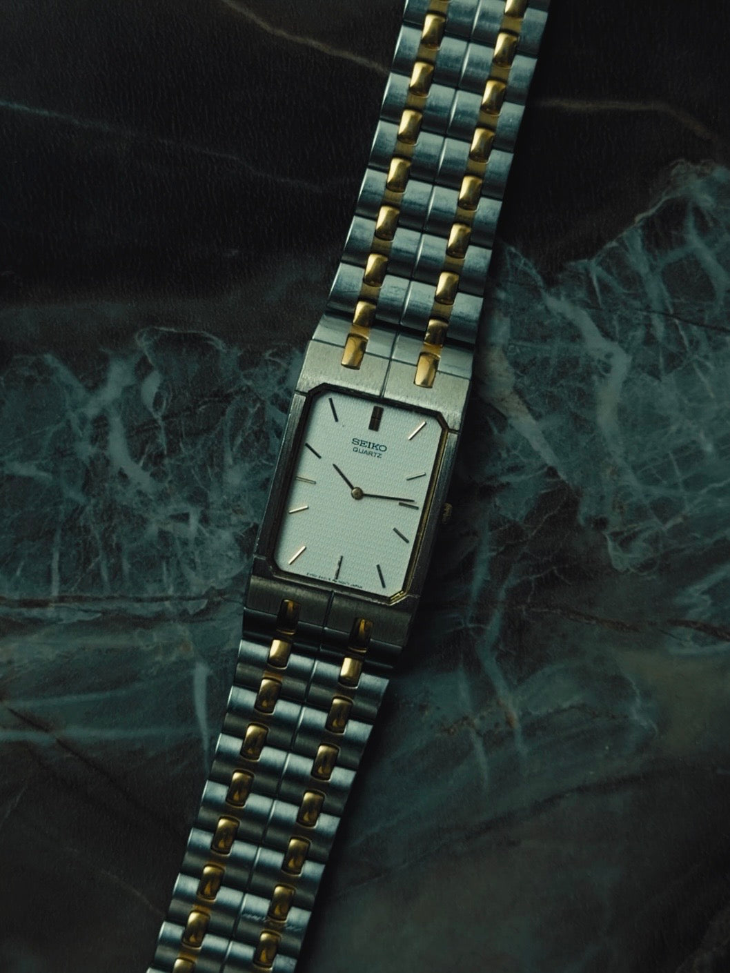 SEIKO Quartz Tank Two-Tone 1989s