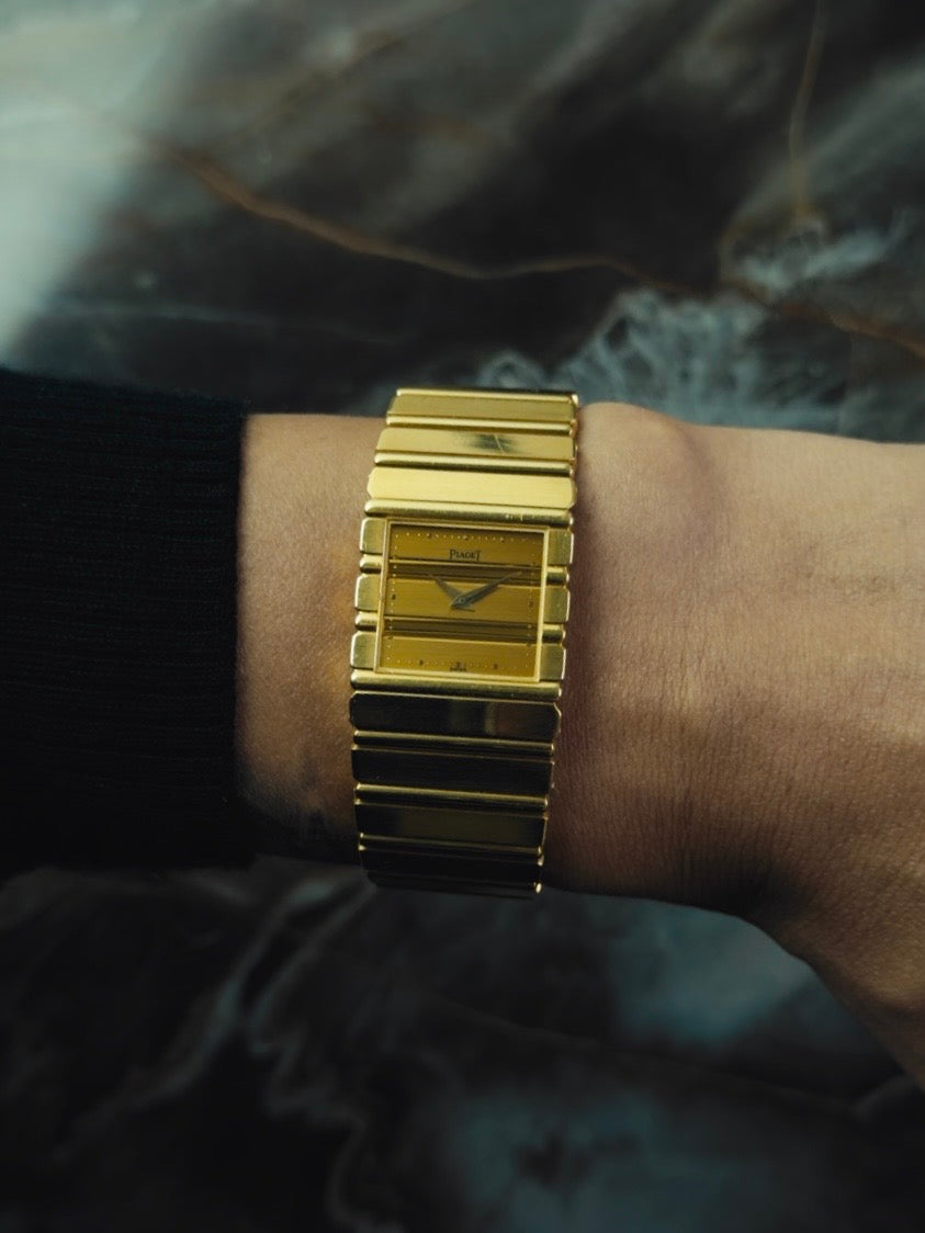 PIAGET Polo 18K Solid Gold Champagne Dial Quartz 1980s