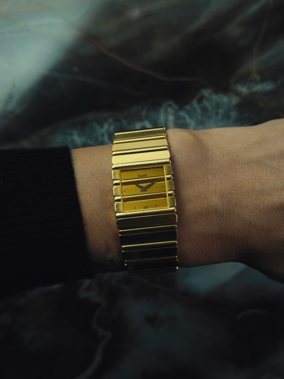 PIAGET Polo 18K Solid Gold Champagne Dial Quartz 1980s