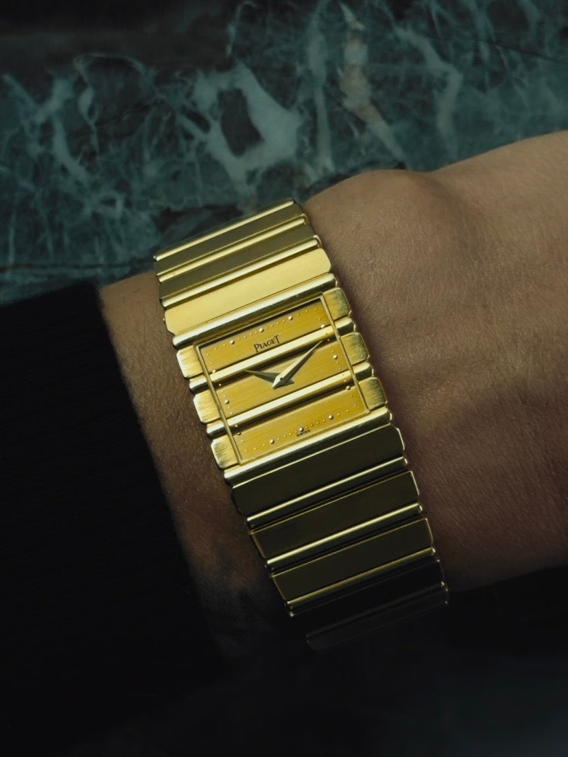 PIAGET Polo 18K Solid Gold Champagne Dial Quartz 1980s