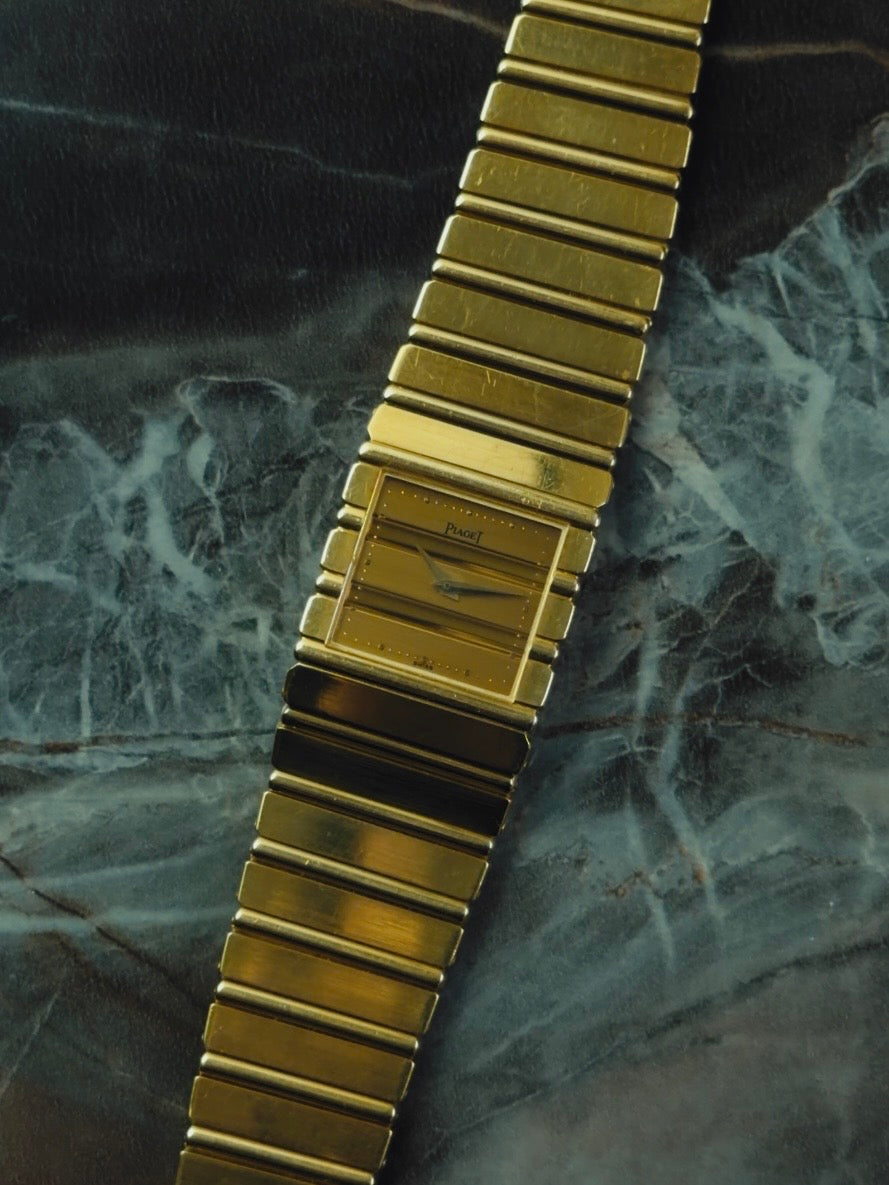 PIAGET Polo 18K Solid Gold Champagne Dial Quartz 1980s