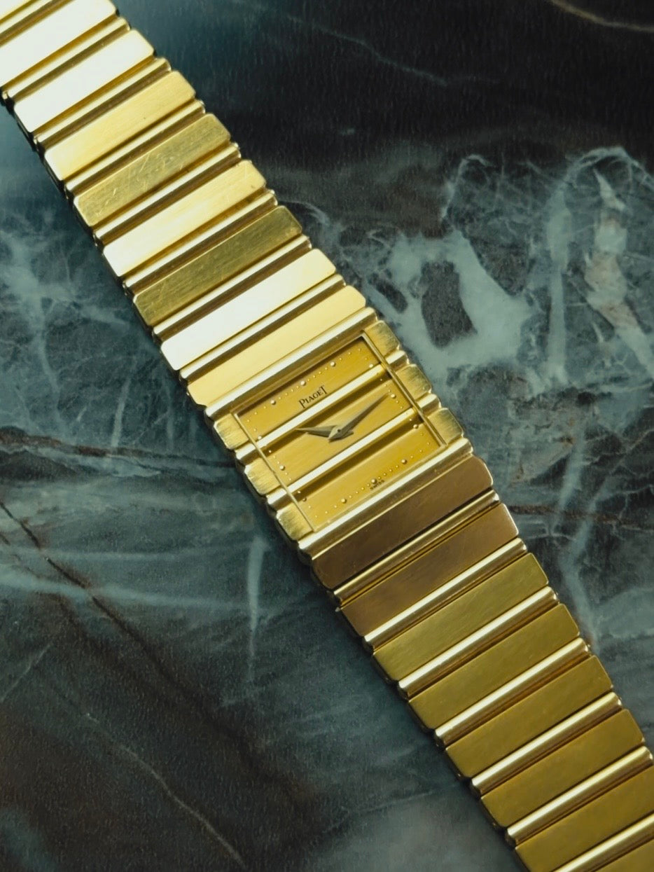 PIAGET Polo 18K Solid Gold Champagne Dial Quartz 1980s