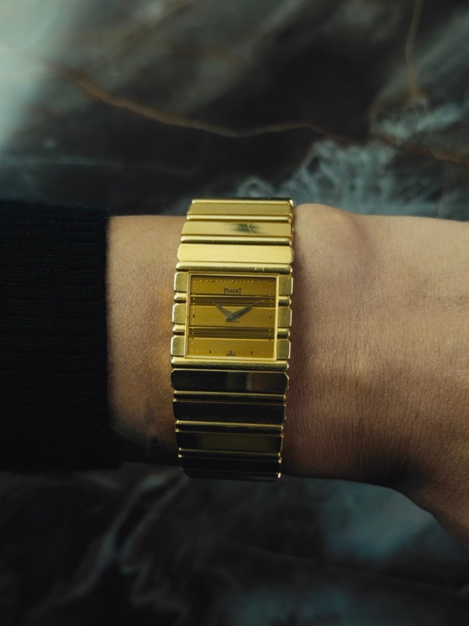 PIAGET Polo 18K Solid Gold Champagne Dial Quartz 1980s
