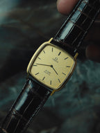 OMEGA De Ville Quartz  Gold Dial 1980s
