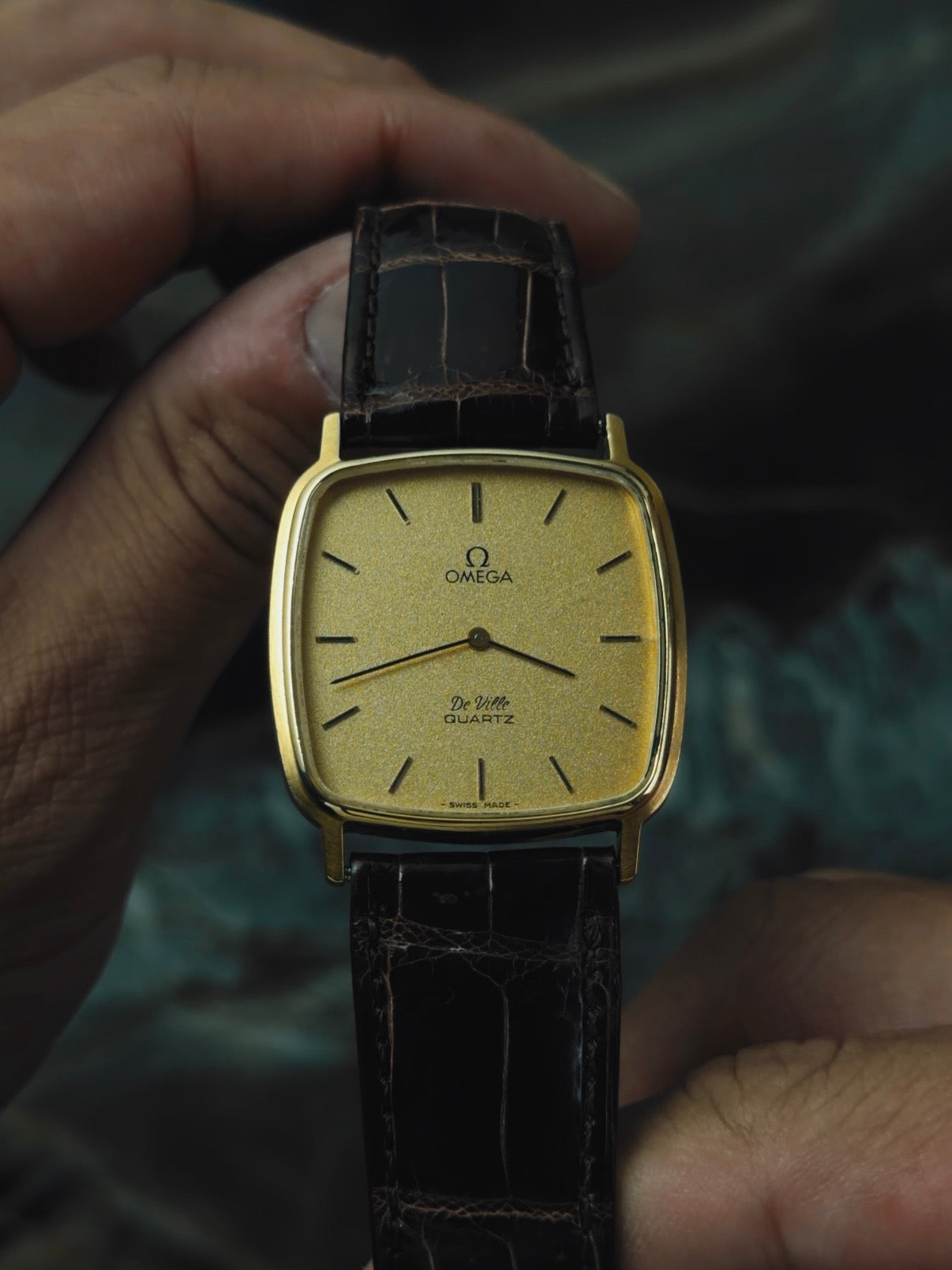 OMEGA De Ville Quartz  Gold Dial 1980s