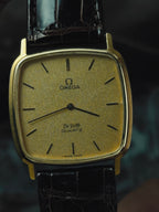 OMEGA De Ville Quartz  Gold Dial 1980s