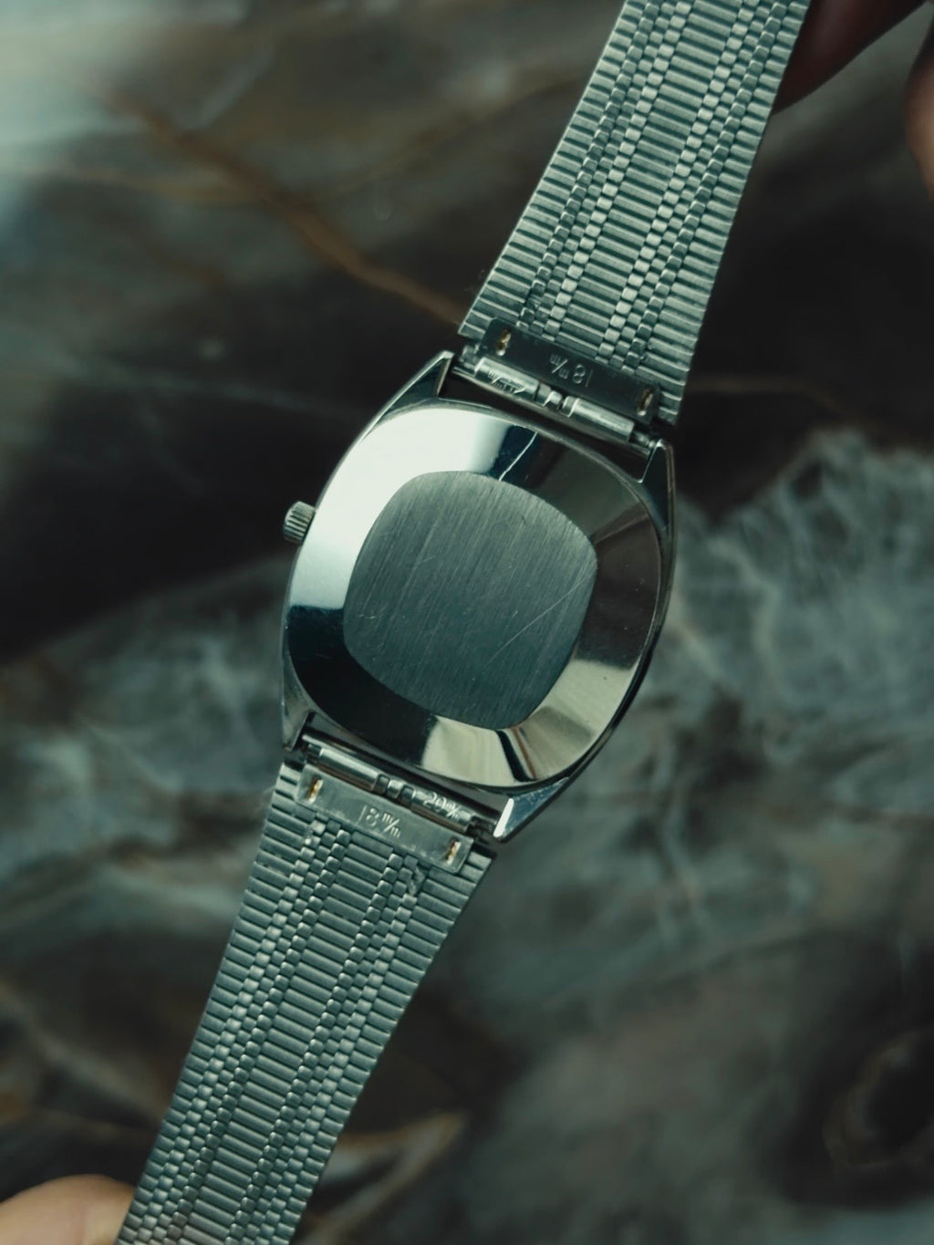 OMEGA De Ville Herringbone Dial Cushion Case 1970s