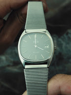 OMEGA De Ville Herringbone Dial Cushion Case 1970s