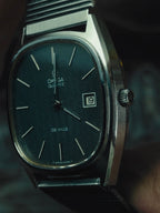 OMEGA De Ville Herringbone Dial Cushion Case 1970s