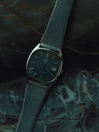 OMEGA De Ville Herringbone Dial Cushion Case 1970s