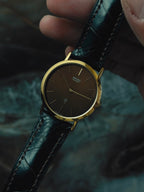 SEIKO Brown Dial Gold Case Quartz 1978s