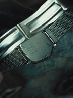 SEIKO Silver Texture Dial Cushion Case Quartz 1980s