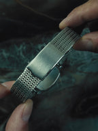 SEIKO Silver Texture Dial Cushion Case Quartz 1980s