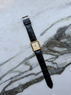 SEIKO Rectangular Gold Texture Dial Quartz 1991
