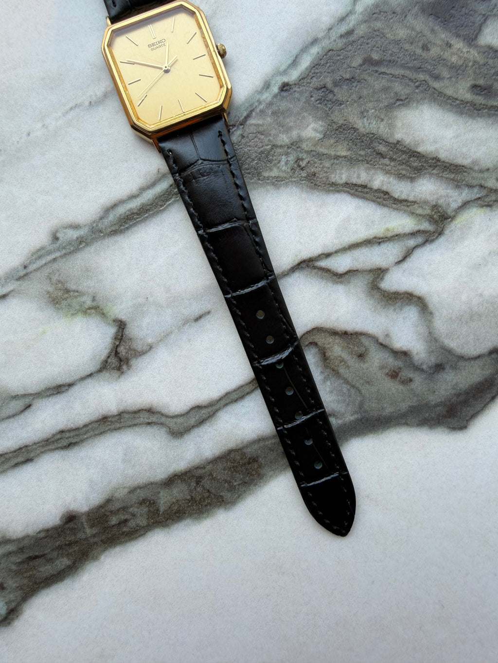 SEIKO Quartz Octagonal Gold Dial 1985