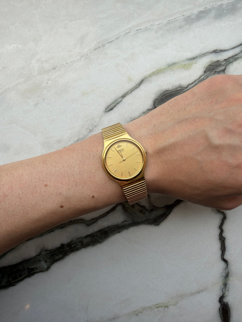 SEIKO Champagne Dial Gold Tone Quartz 1991
