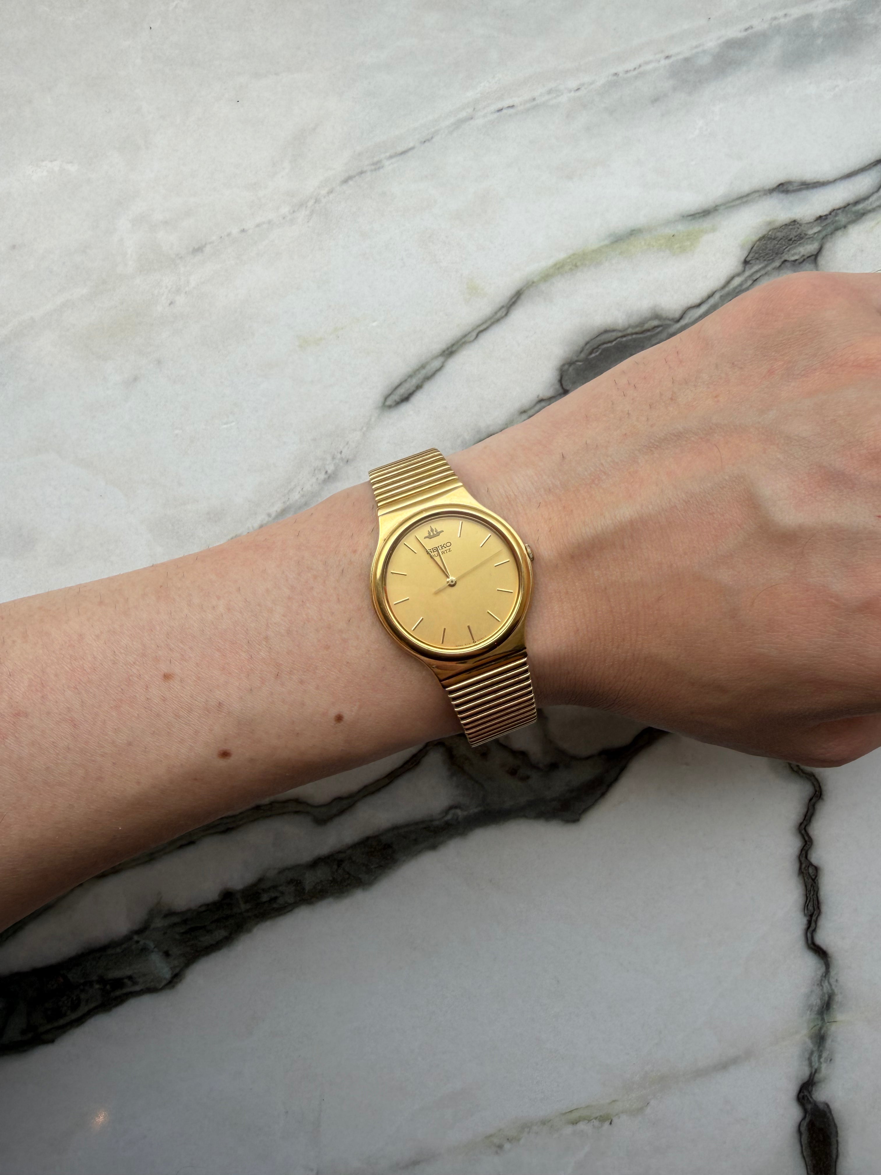 SEIKO Champagne Dial Gold Tone Quartz 1991