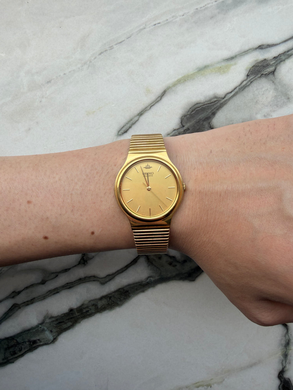SEIKO Champagne Dial Gold Tone Quartz 1991