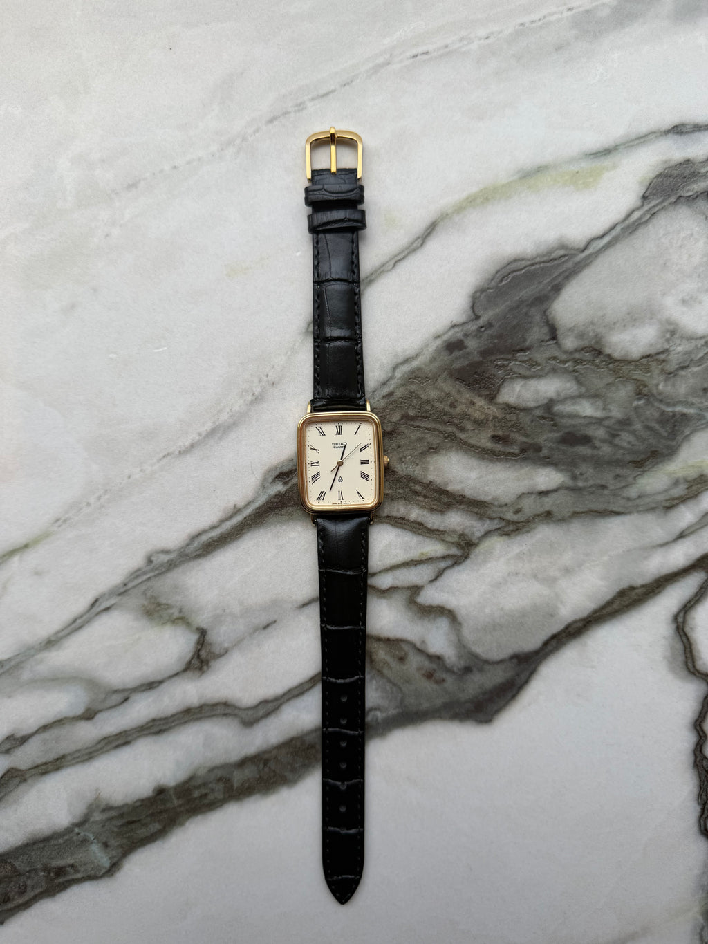 SEIKO Roman Dial Rectangular Quartz 1981