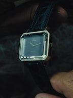OMEGA De Ville Andrew Grima Faceted Crystal Blue Dial 1970s