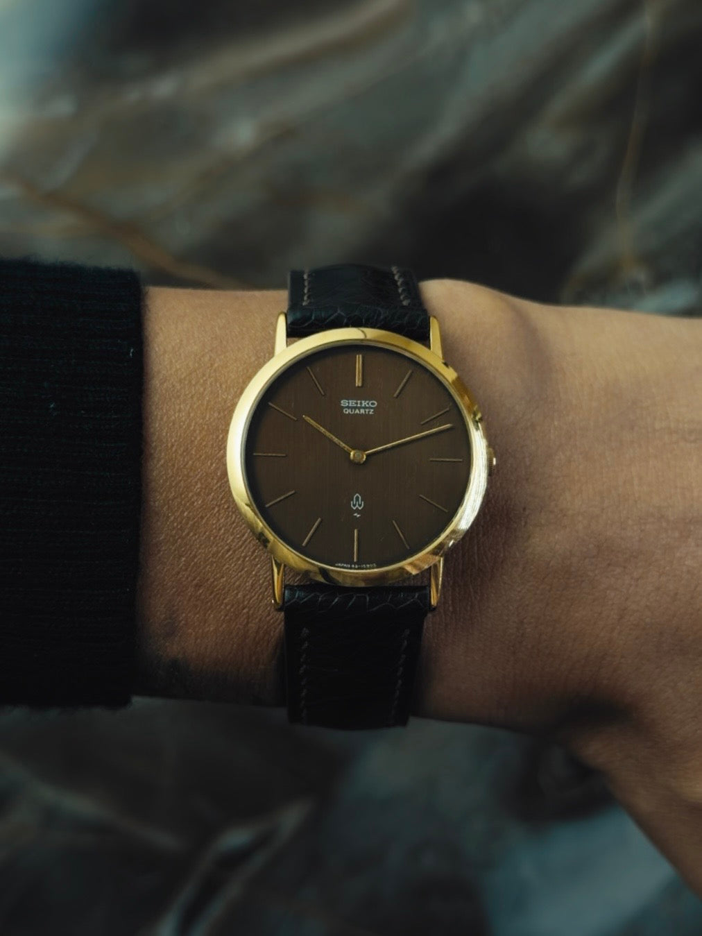 SEIKO Brown Dial Gold Case Quartz 1978s