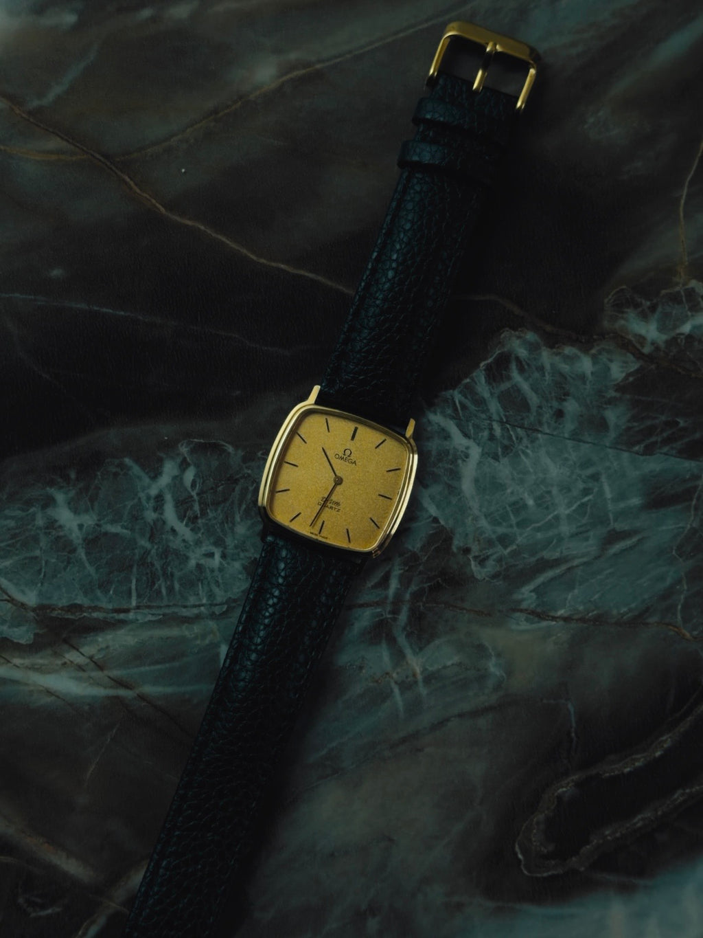 OMEGA De Ville Gold Dial Quartz 1980s