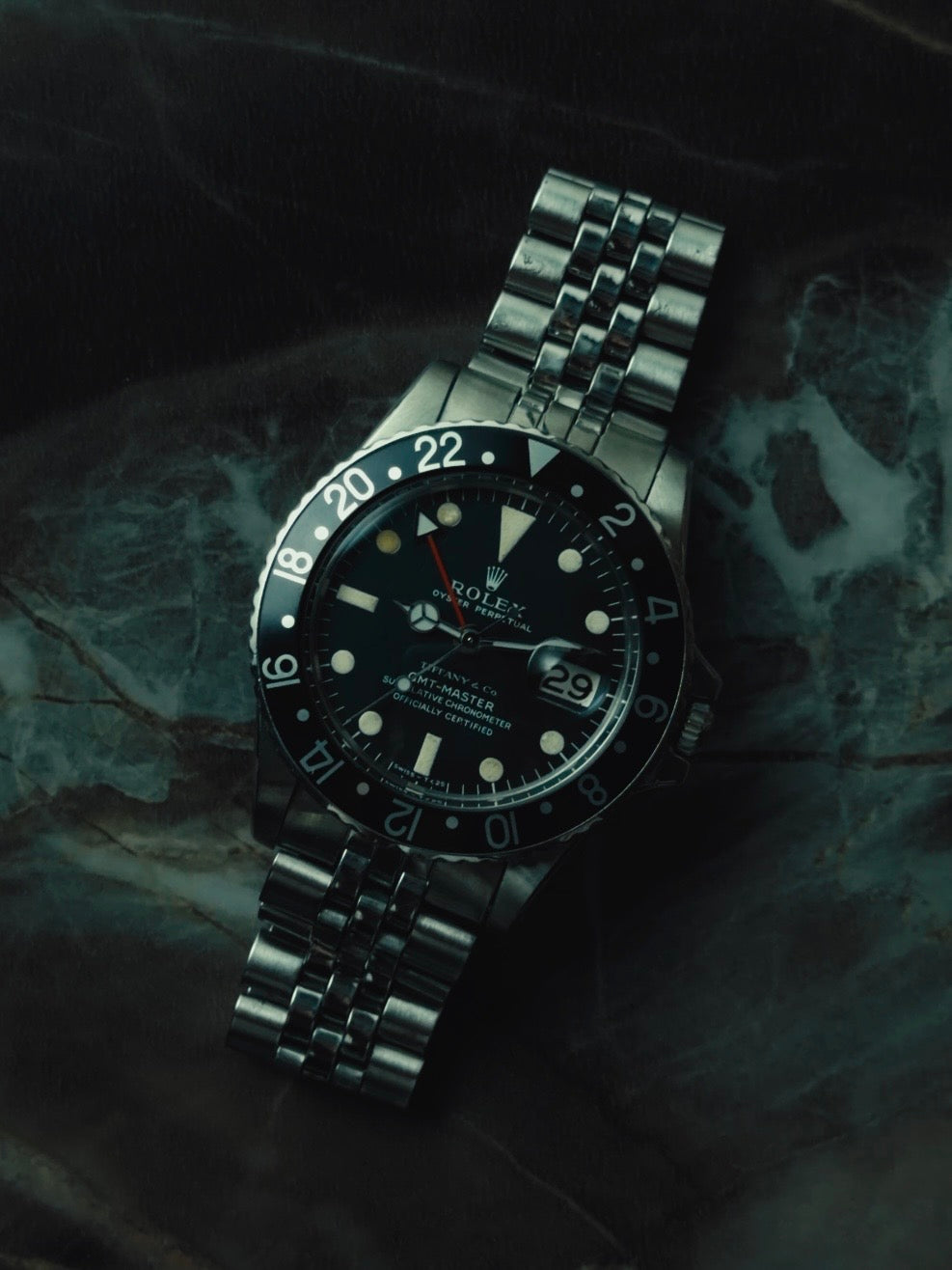 ROLEX SS “TIFFANY DIAL” Long E GMT Master 1968s｜ロレックス ヴィンテージ時計 - 13