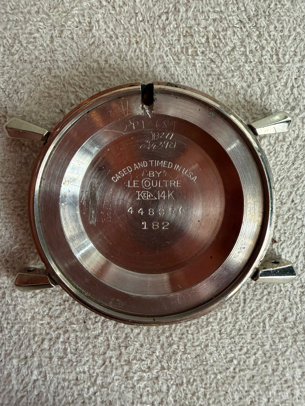 LECOULTRE 14K White Gold "Mystery Dial" 1960s