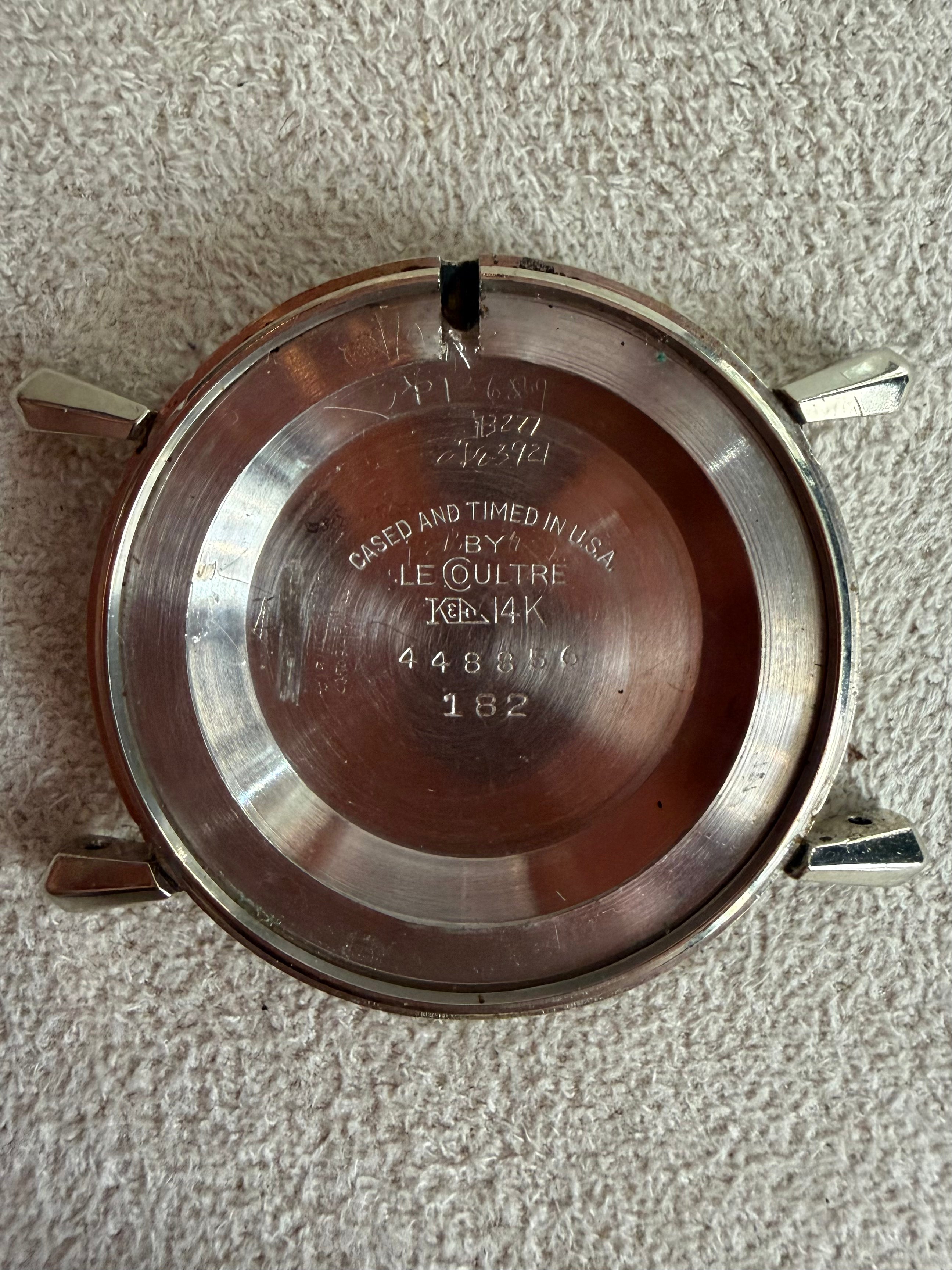 LECOULTRE 14K White Gold "Mystery Dial" 1960s