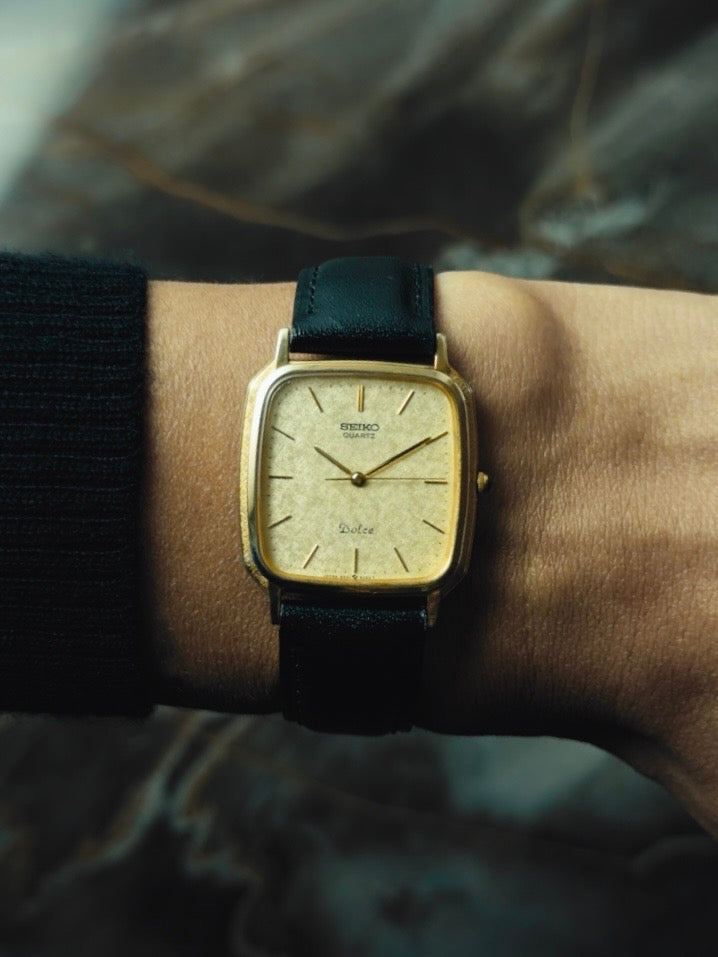 SEIKO Dolce Gold Textured Dial Quartz 1989